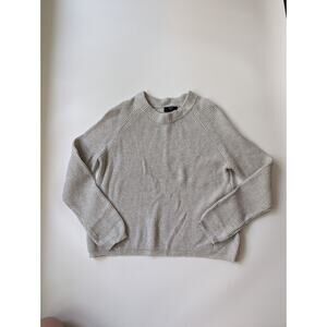 Tahari Gray Sweater Crew Neck Classic Size S/M Classic cozy